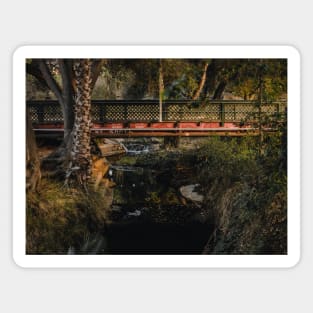 Peaceful Stream of Water Flowing under Bridge V3 Magnet